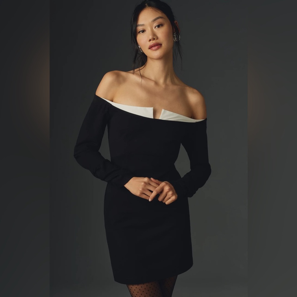 Maeve by Anthropologie Off-the-Shoulder Twofer Mini Dress